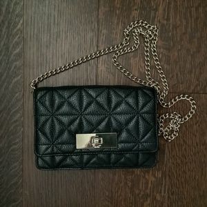 Kate Spade Avalon Sedgewick Place Black Crossbody Purse, Gold tone Chain Strap